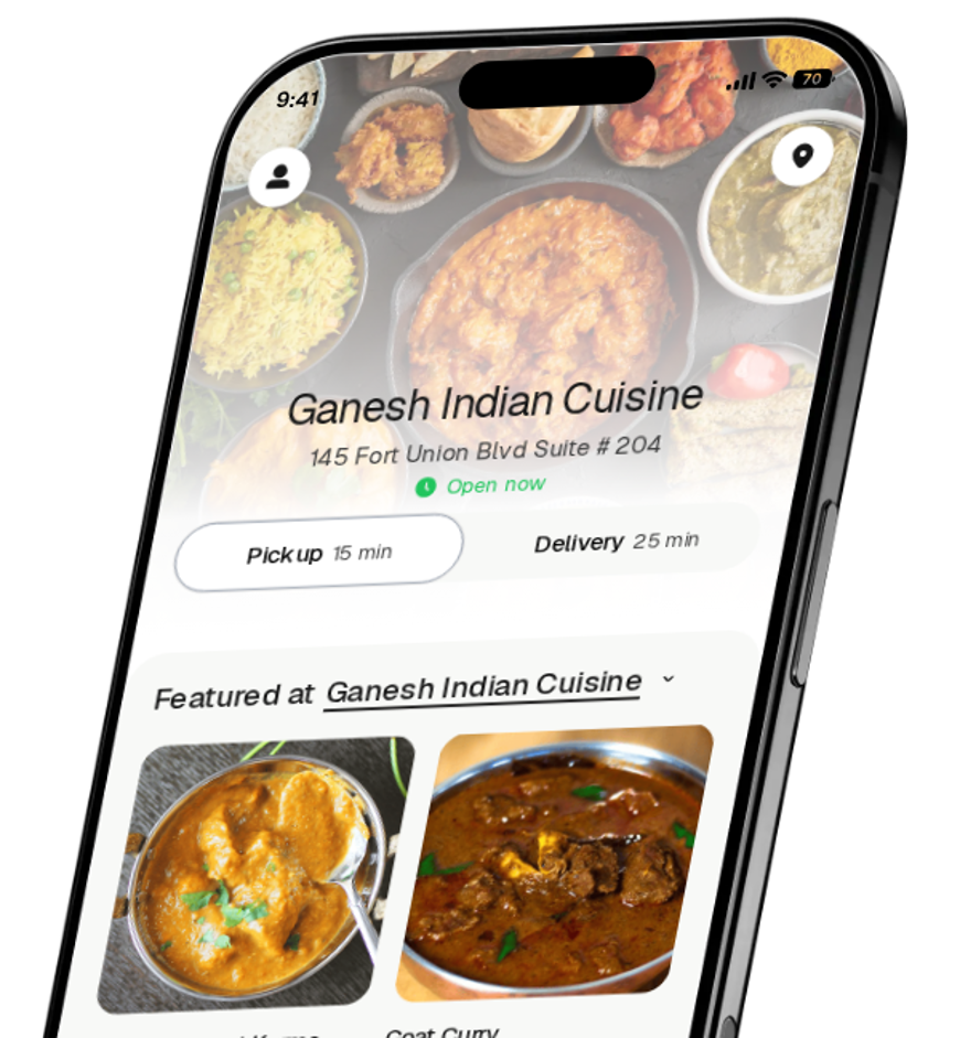 Ganesh Indian Cuisine app preview