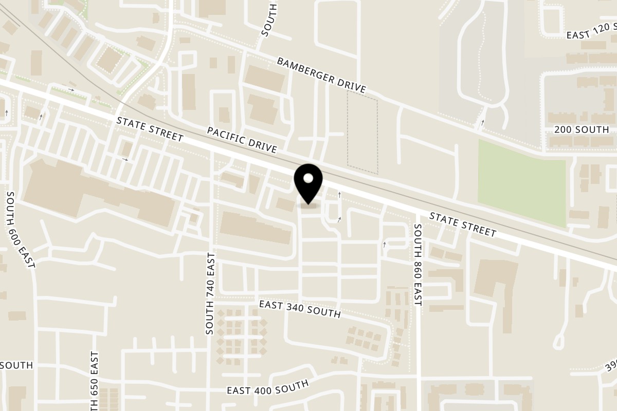 Map showing the location of Ganesh Indian Cuisine American Fork on 784 E State St in American Fork